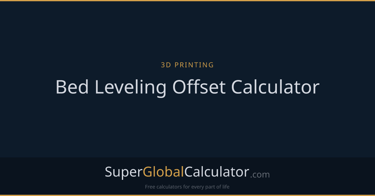 Bed Leveling Offset Calculator