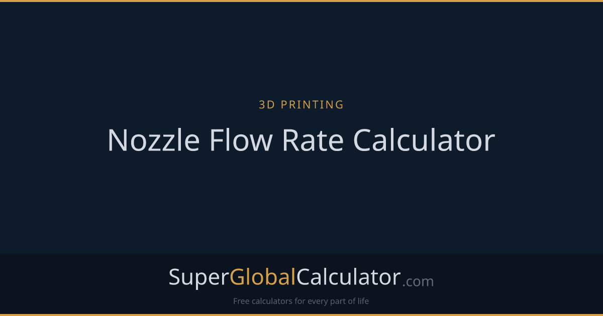 Nozzle Flow Rate Calculator
