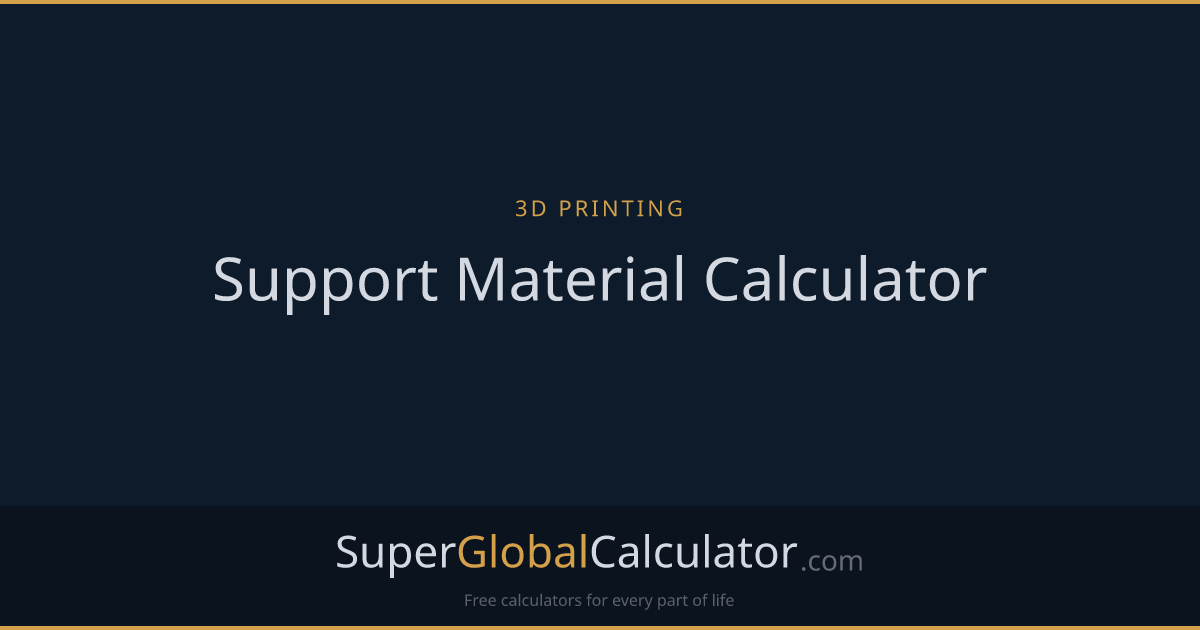 Support Material Calculator
