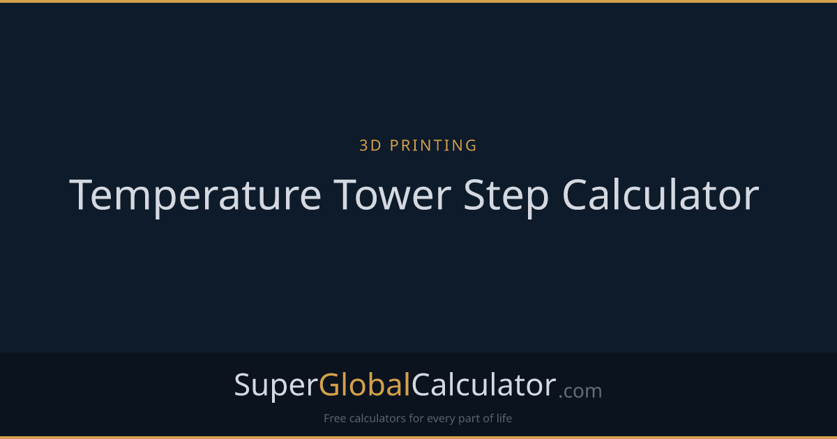 Temperature Tower Step Calculator