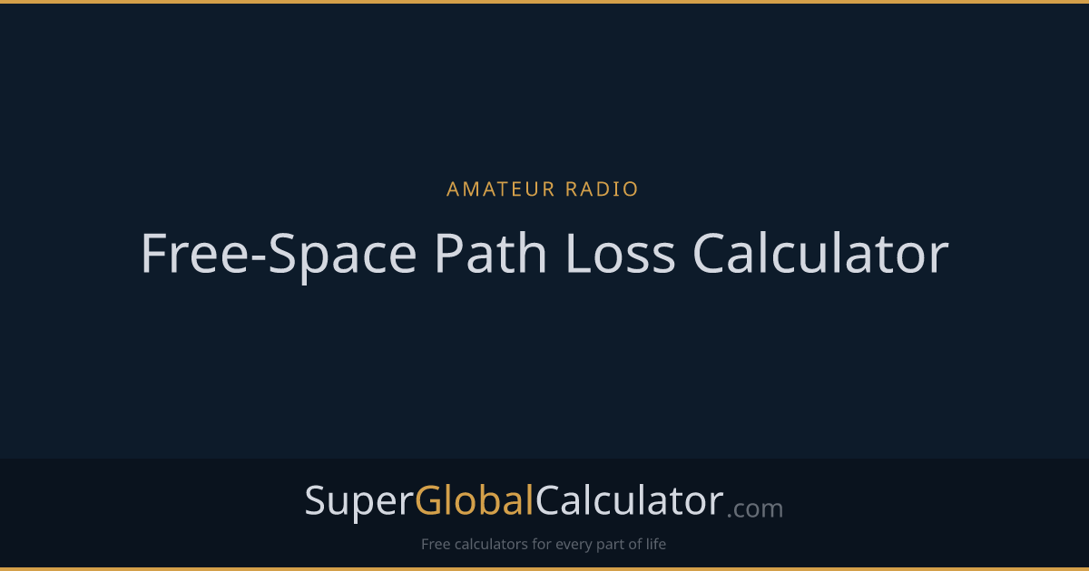 Free-Space Path Loss Calculator