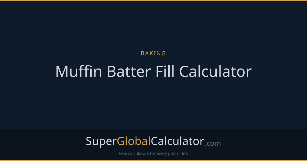 Muffin Batter Fill Calculator