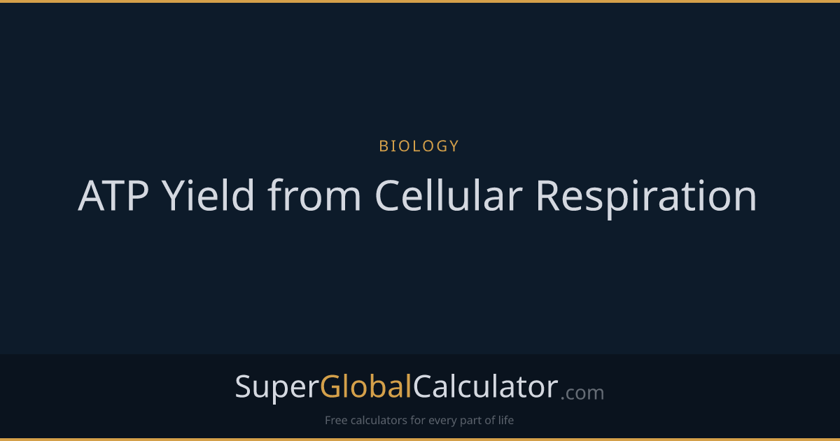 ATP Yield from Cellular Respiration