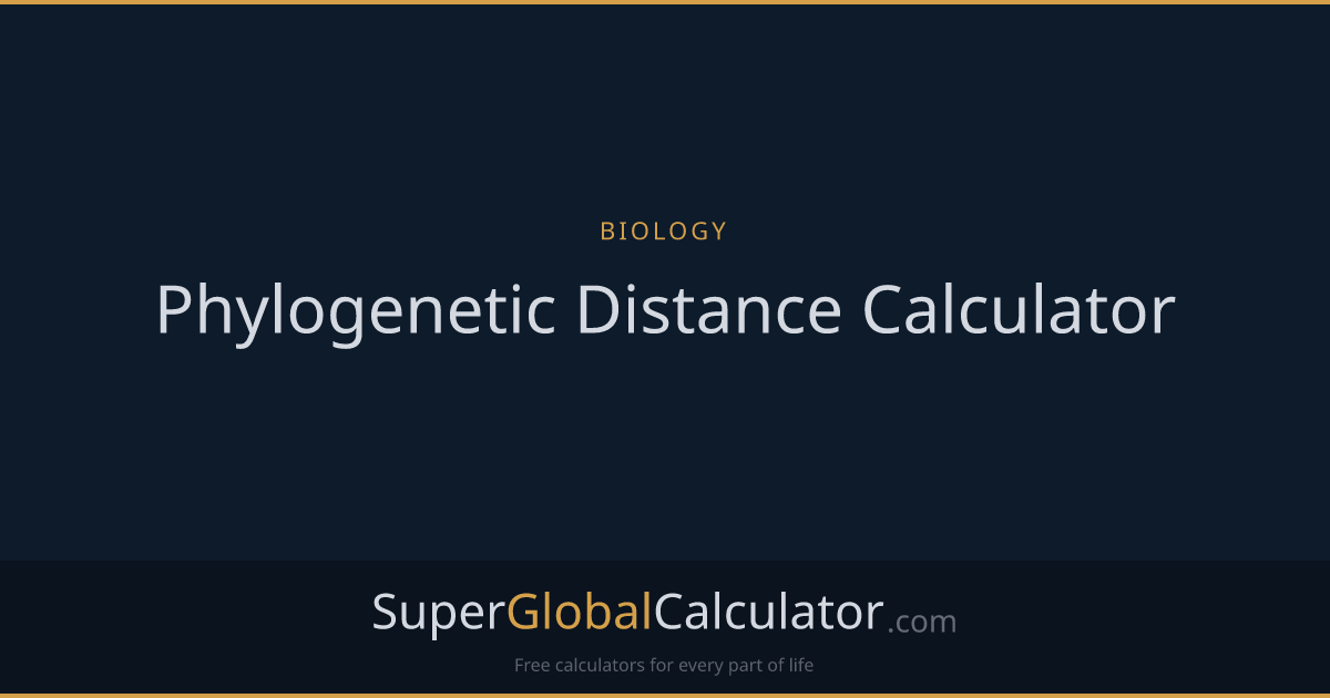 Phylogenetic Distance Calculator