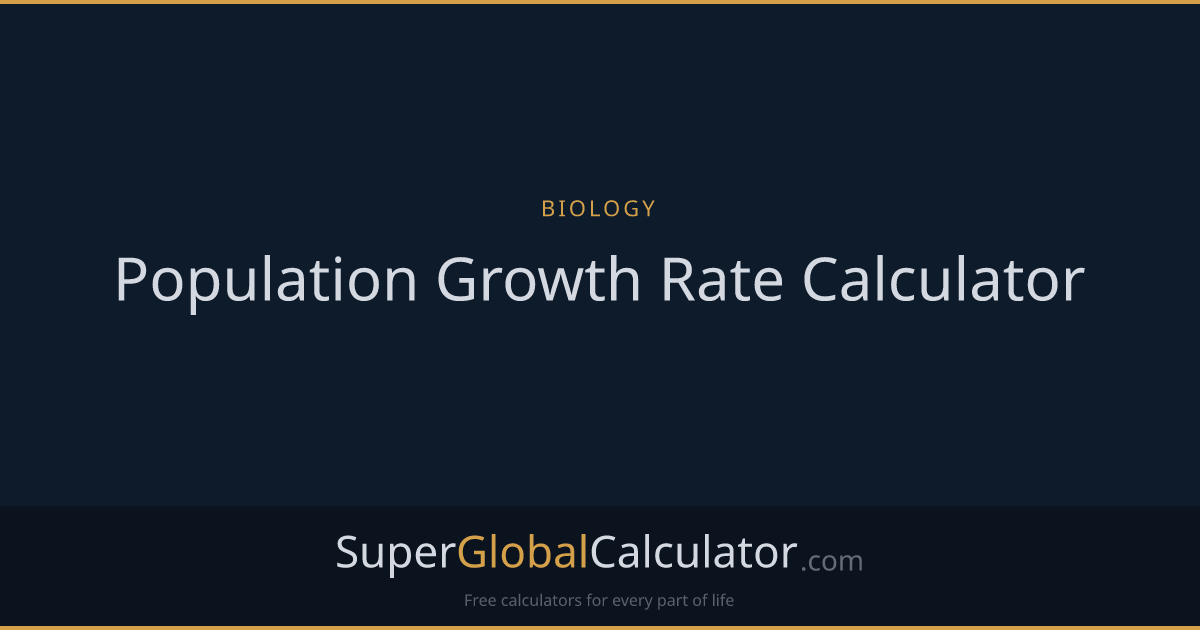 Population Growth Rate Calculator