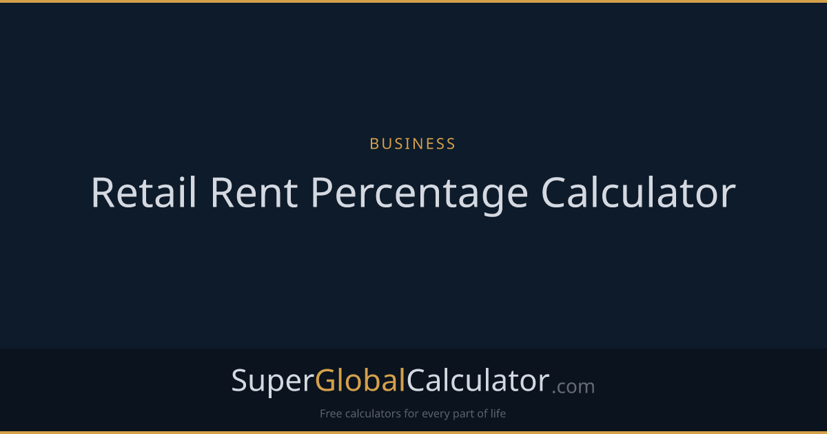 Retail Rent Percentage Calculator