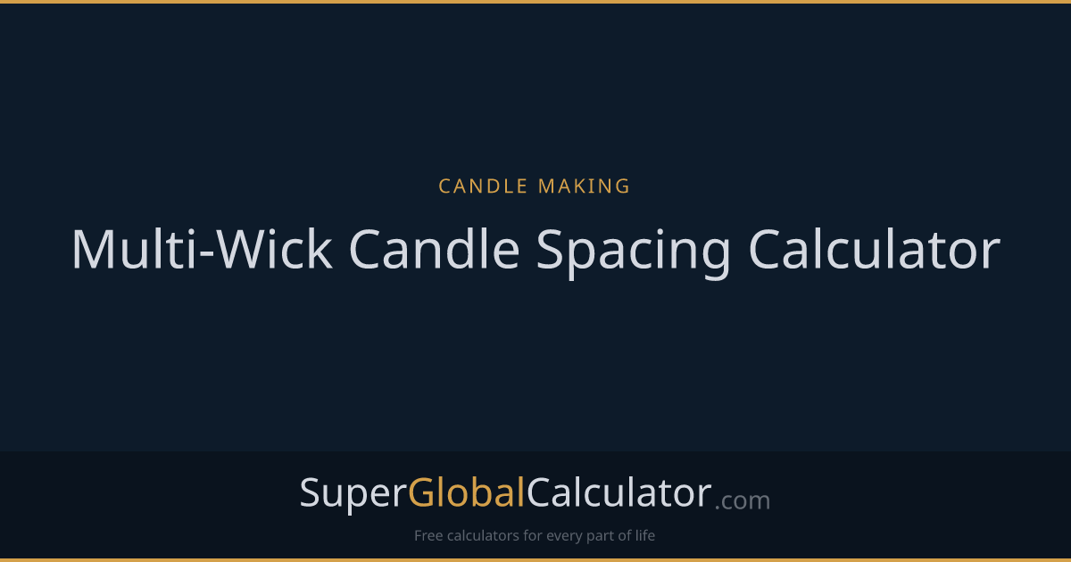 Multi-Wick Candle Spacing Calculator