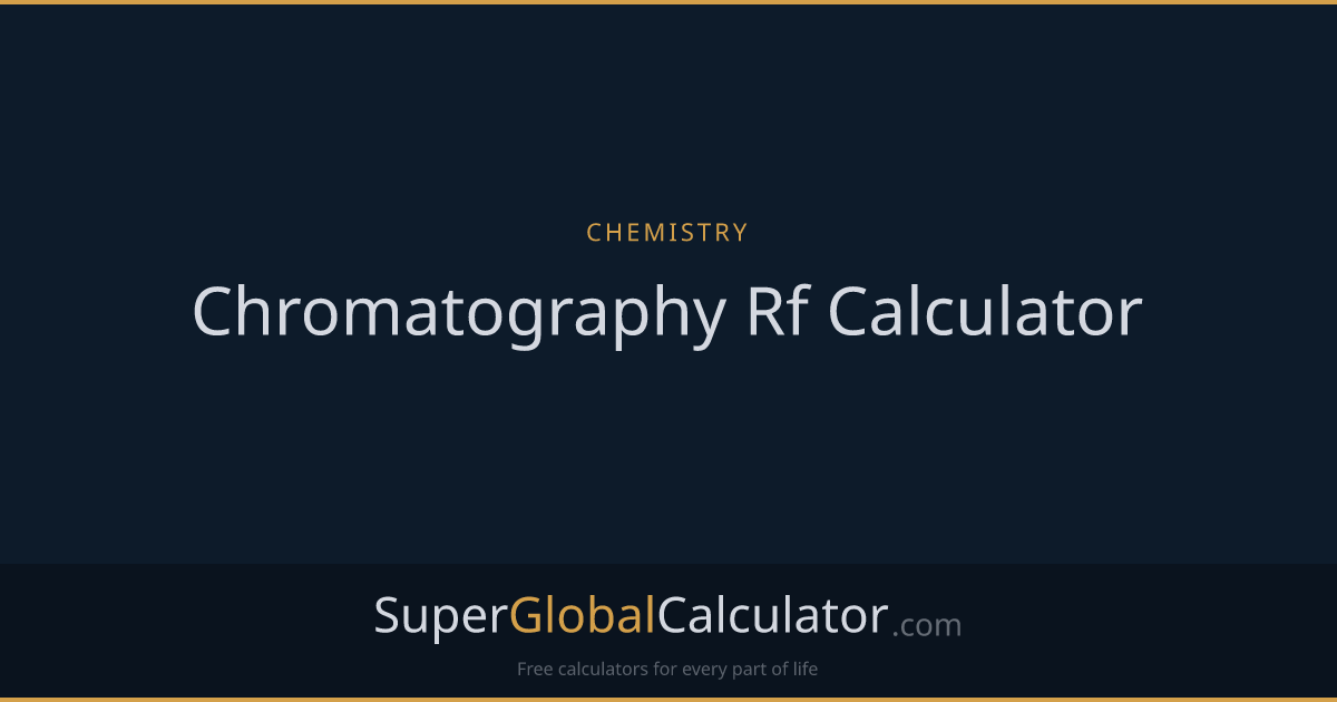 Chromatography Rf Calculator