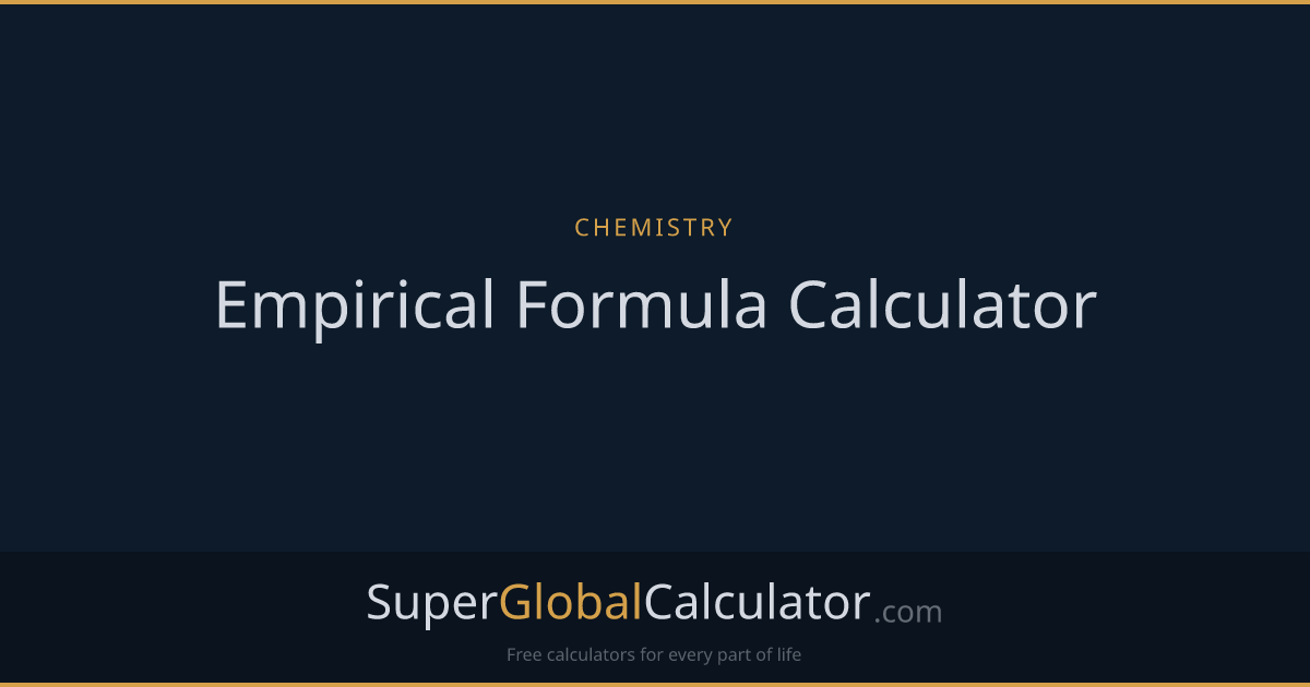 Empirical Formula Calculator