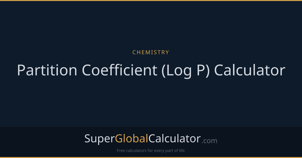Partition Coefficient (Log P) Calculator