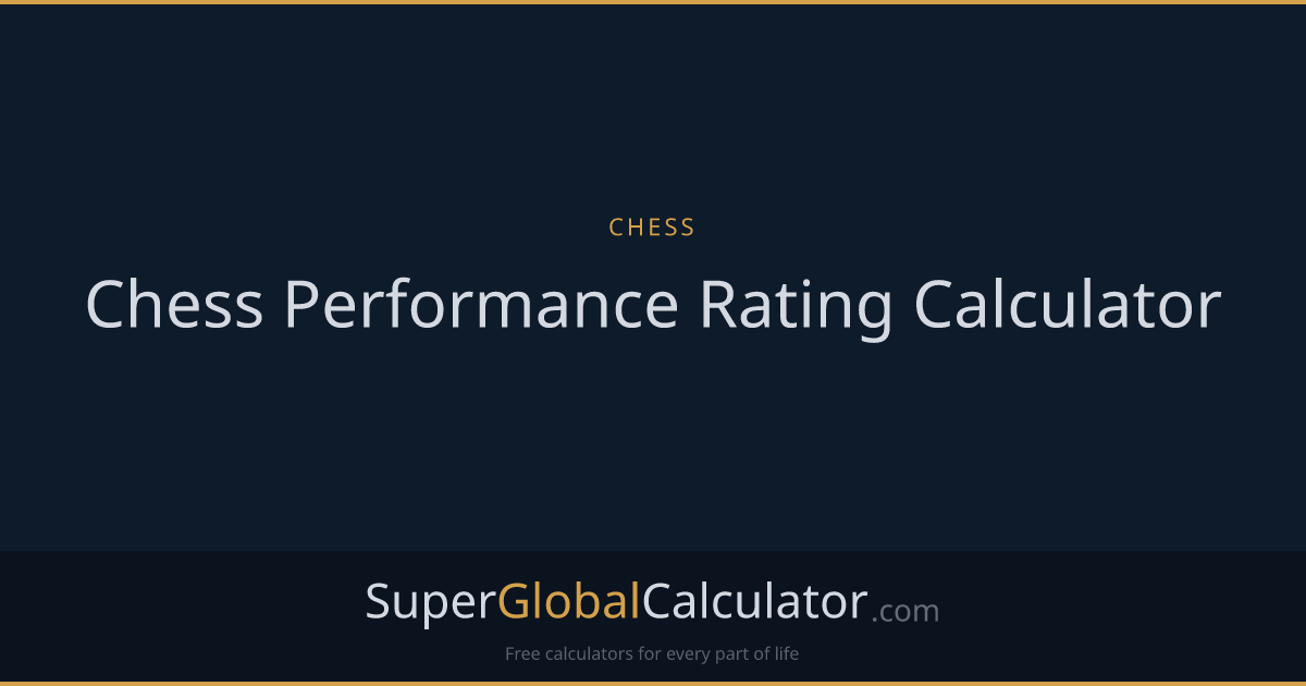 Chess Performance Rating Calculator