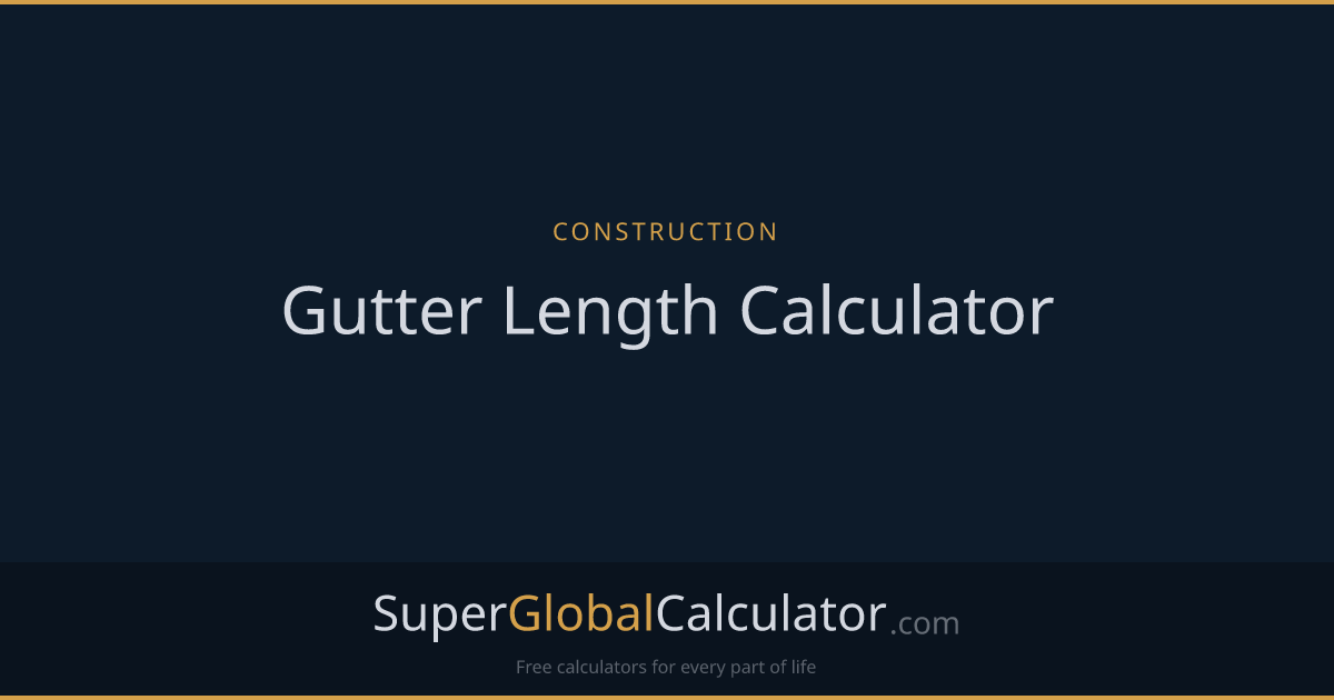 Gutter Length Calculator
