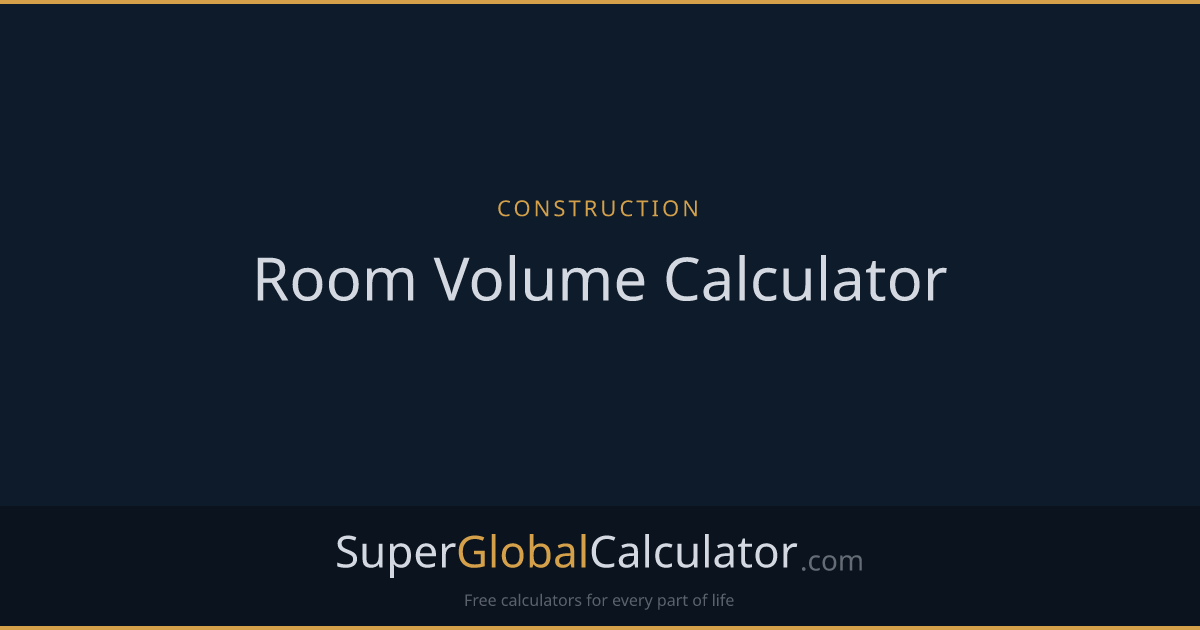 Room Volume Calculator