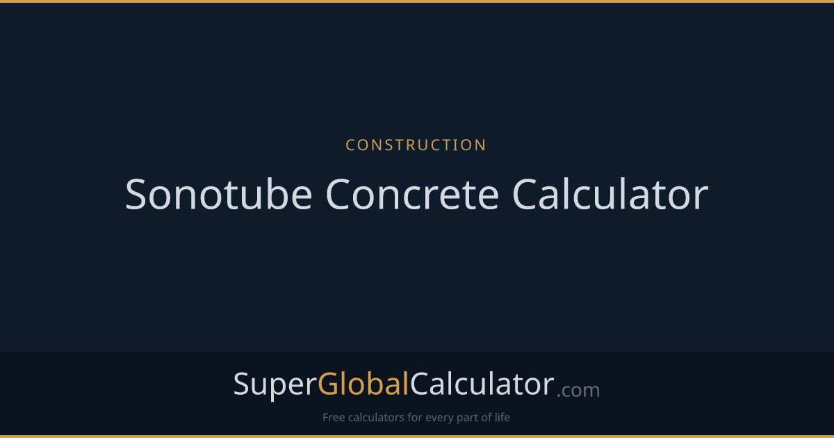 Sonotube Concrete Calculator