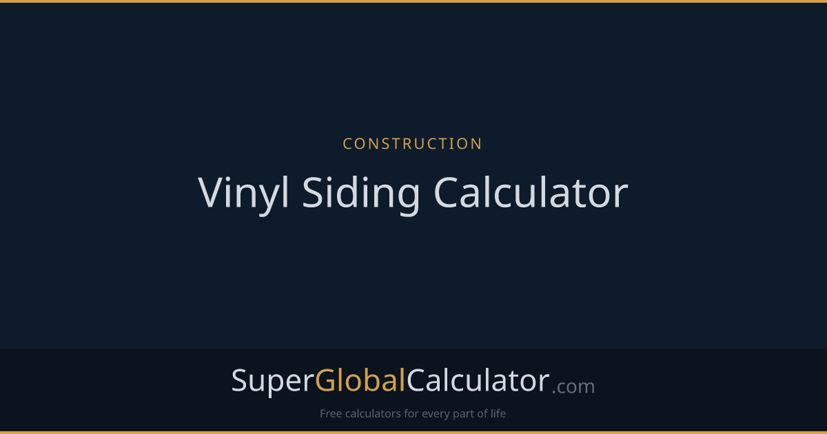 Vinyl Siding Calculator