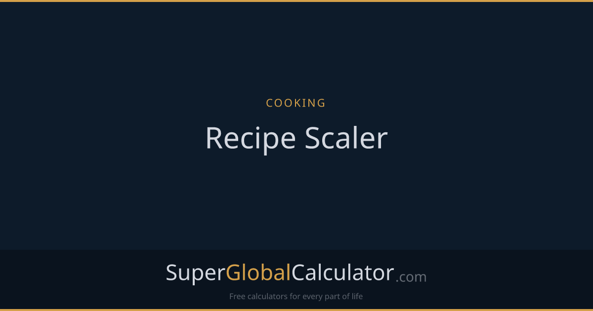 Recipe Scaler