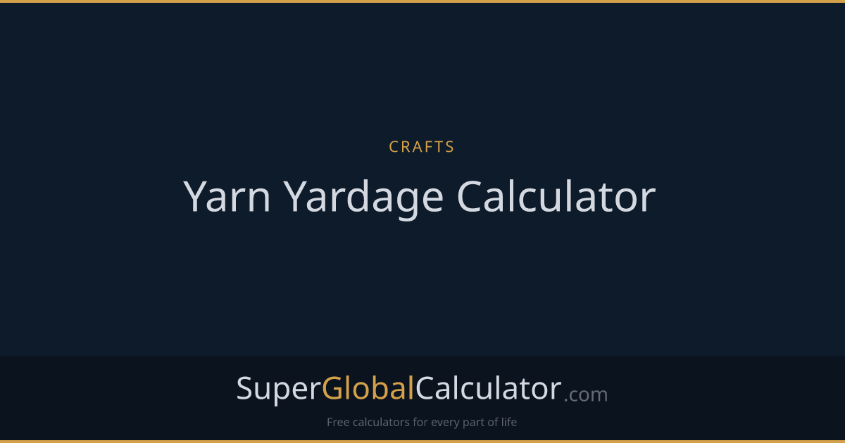 Yarn Yardage Calculator
