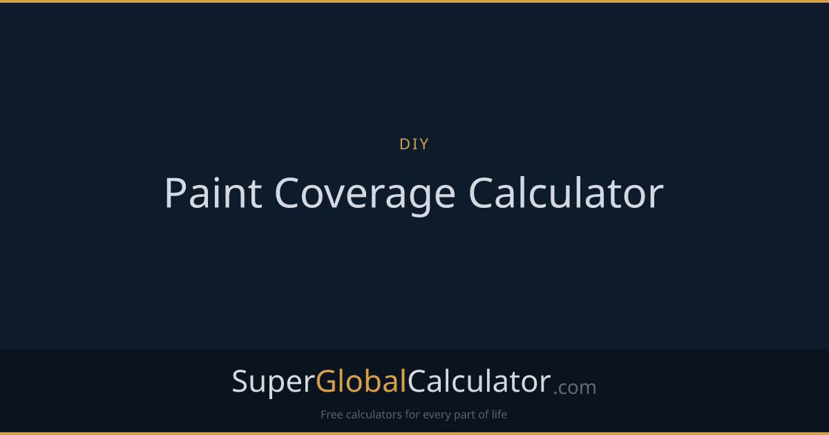 Paint Coverage Calculator
