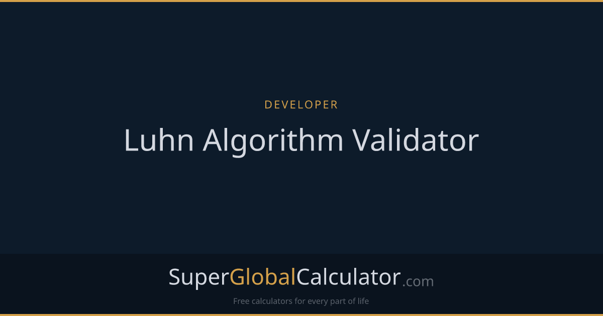 Luhn Algorithm Validator