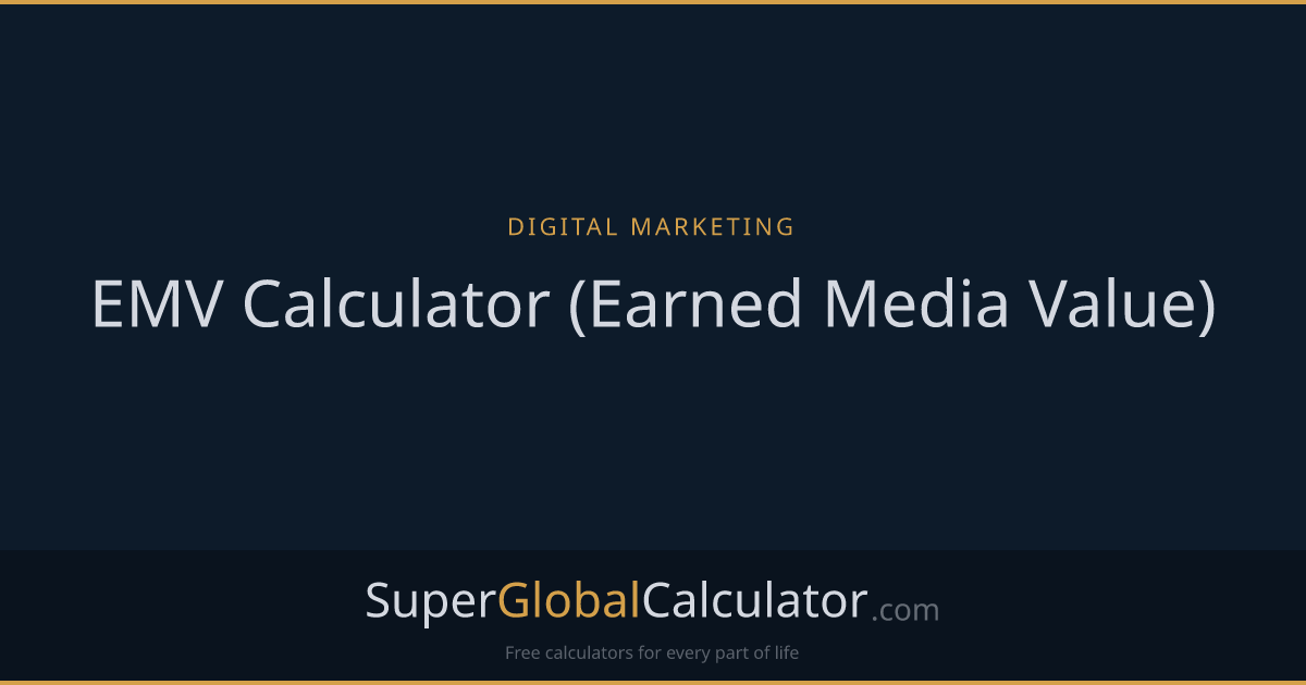 EMV Calculator (Earned Media Value)