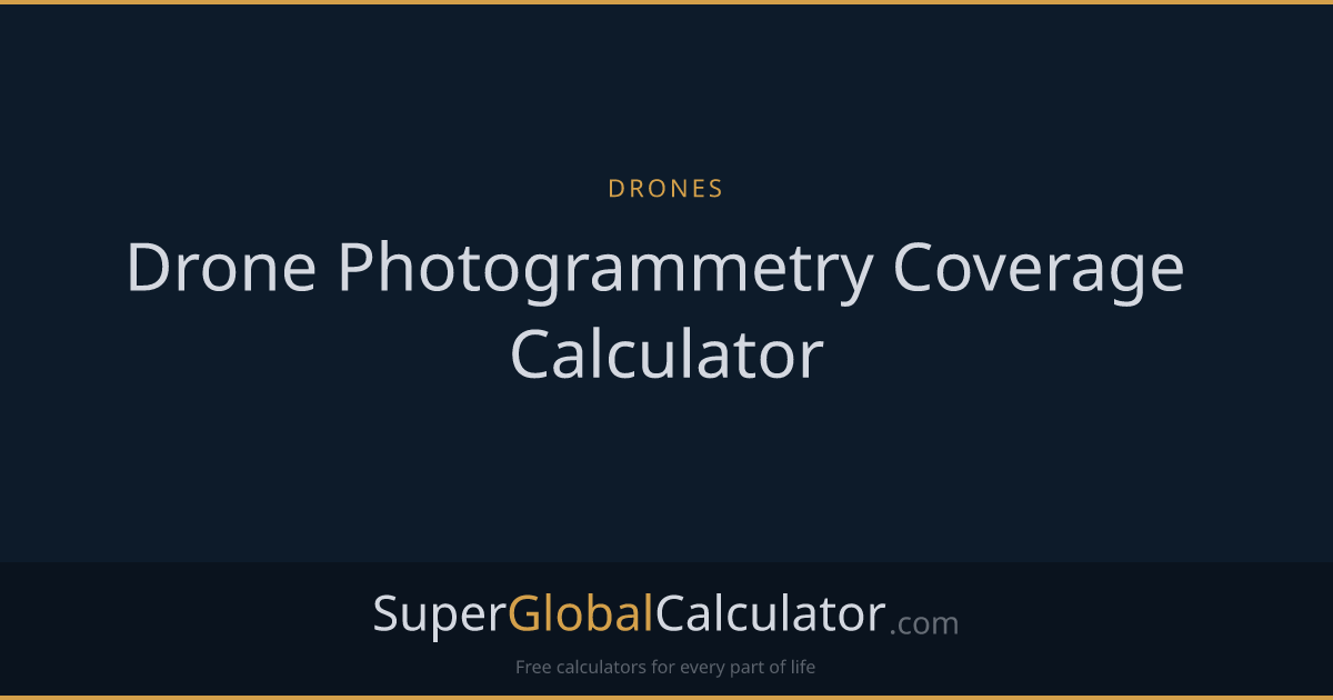 Drone Photogrammetry Coverage Calculator