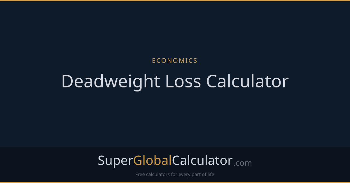 Deadweight Loss Calculator