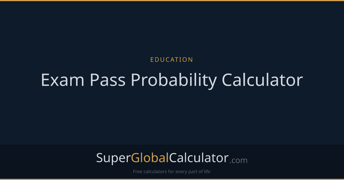 Exam Pass Probability Calculator