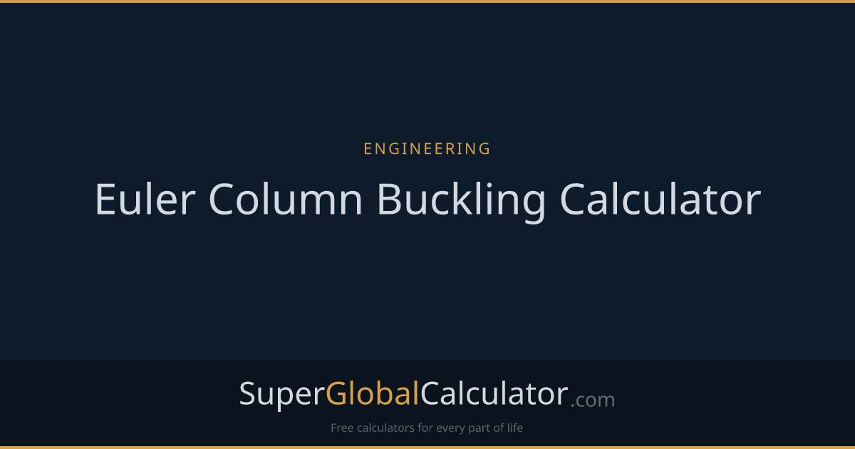 Euler Column Buckling Calculator