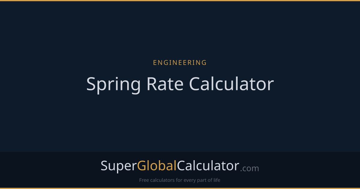 Spring Rate Calculator