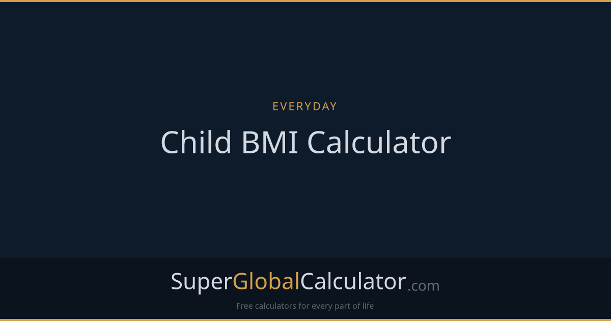 Child BMI Calculator