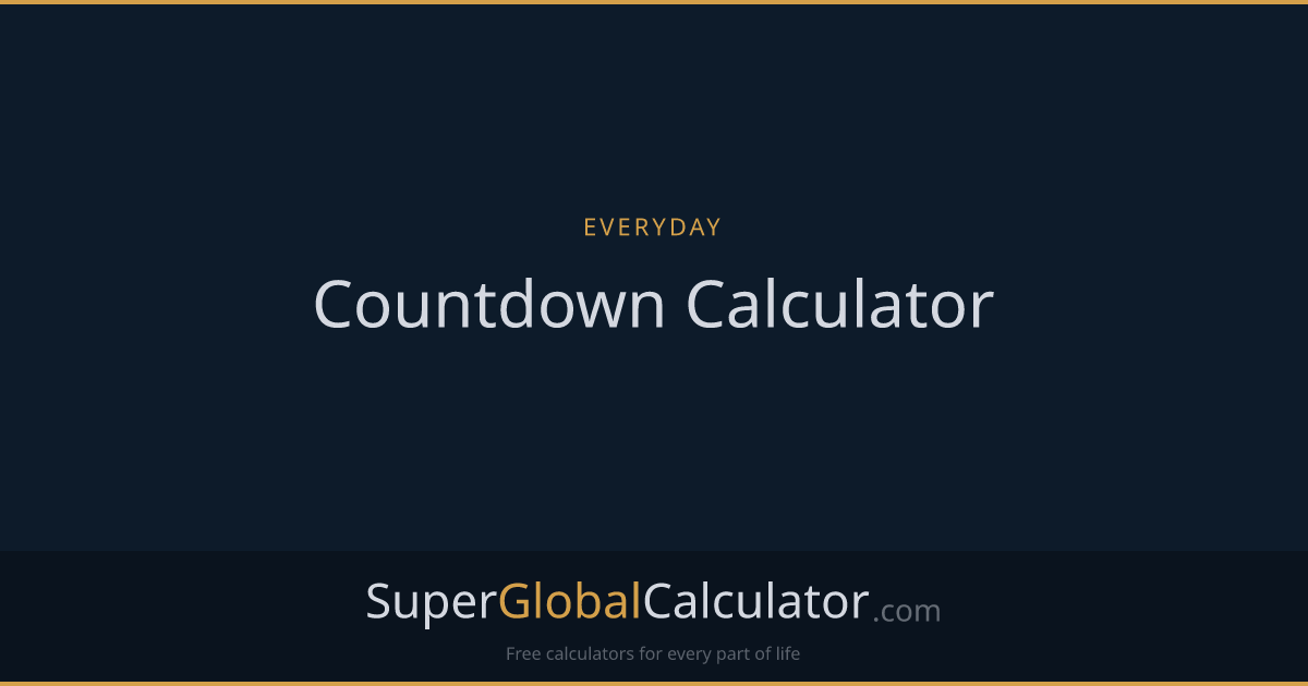 Countdown Calculator