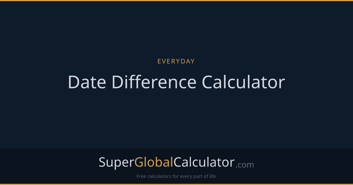Date Difference Calculator