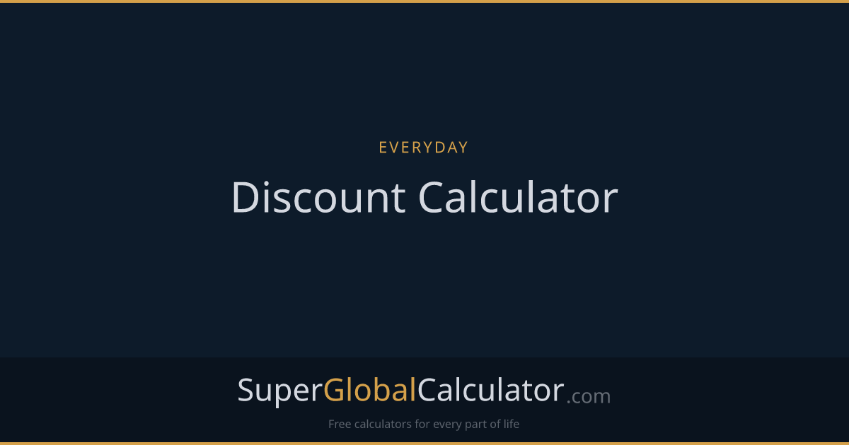 Discount Calculator