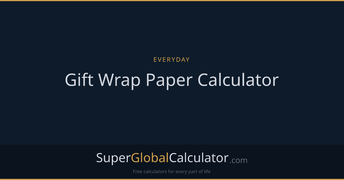 Gift Wrap Paper Calculator