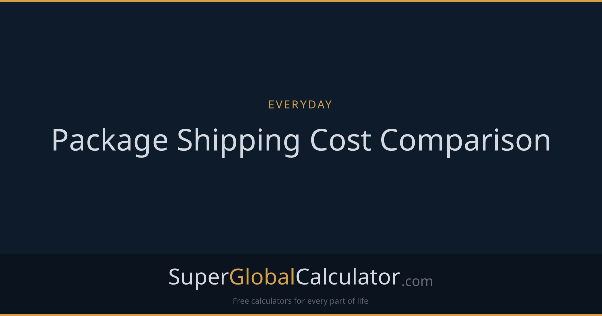 Package Shipping Cost Comparison