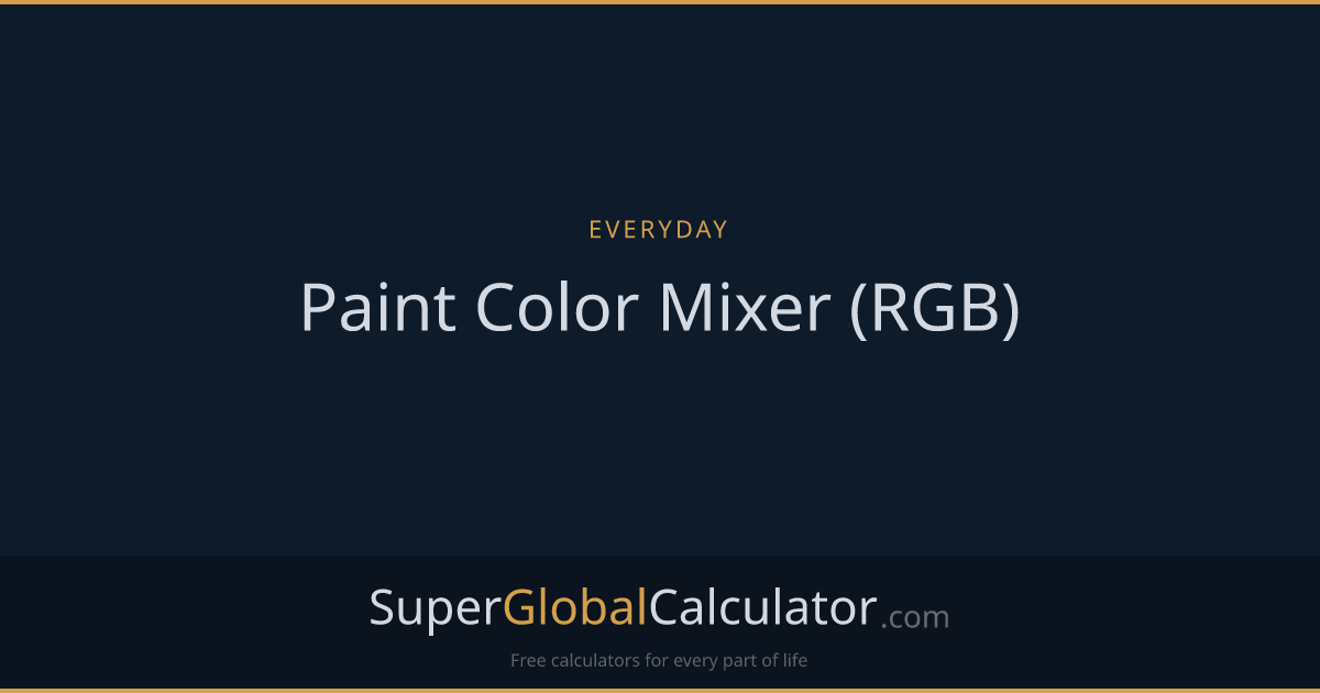 Paint Color Mixer (RGB)