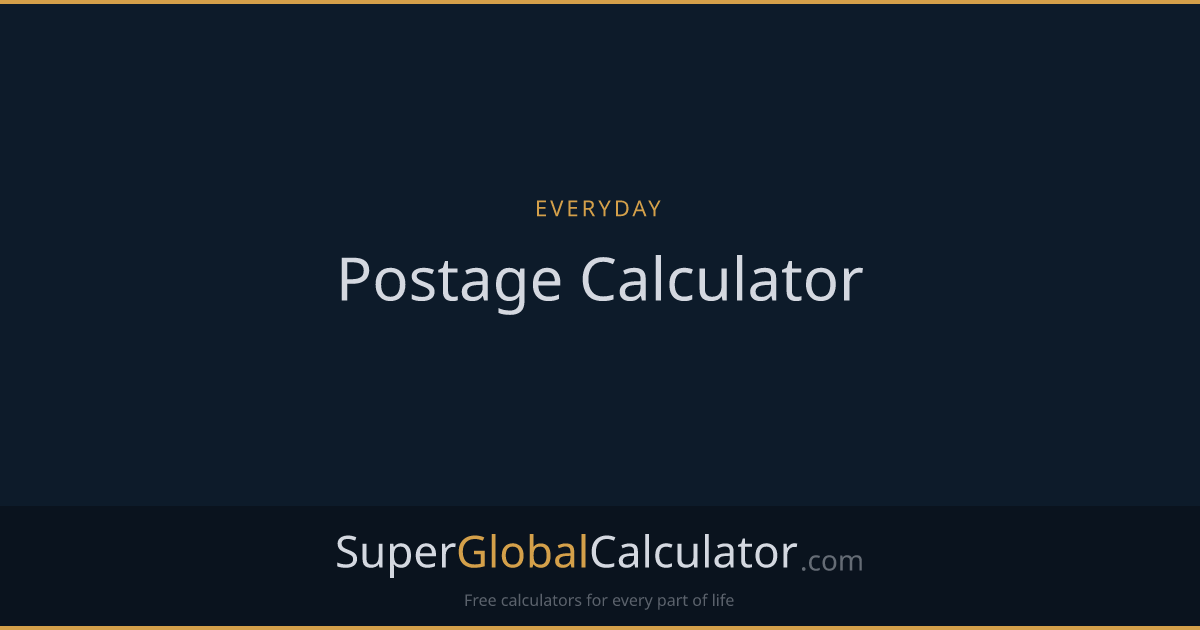 Postage Calculator