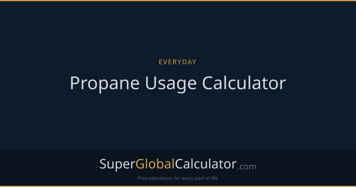 Propane Usage Calculator