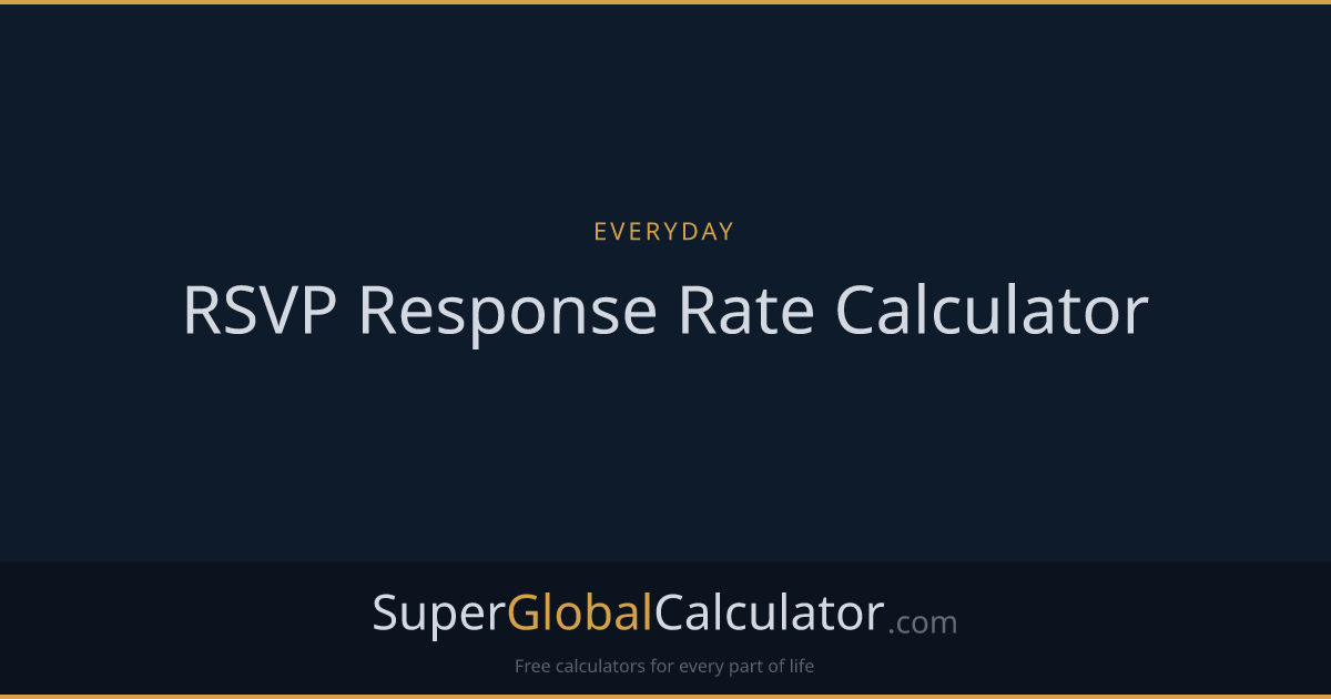 RSVP Response Rate Calculator