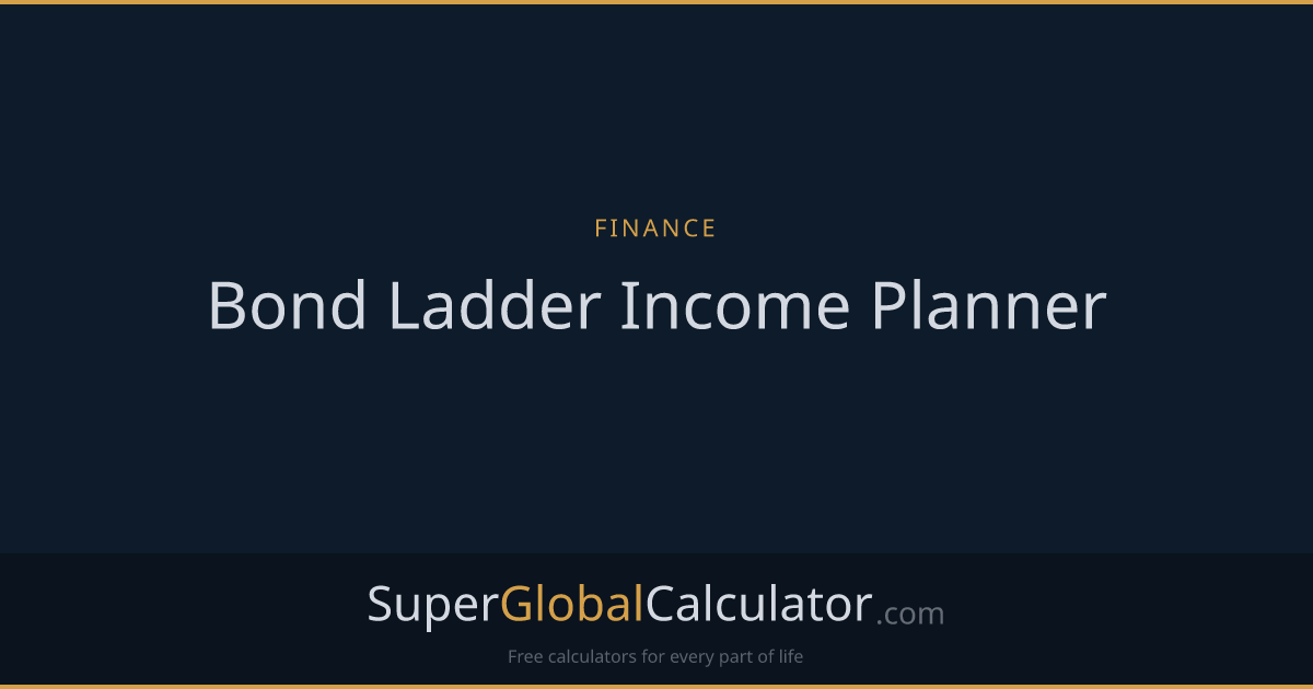 Bond Ladder Income Planner