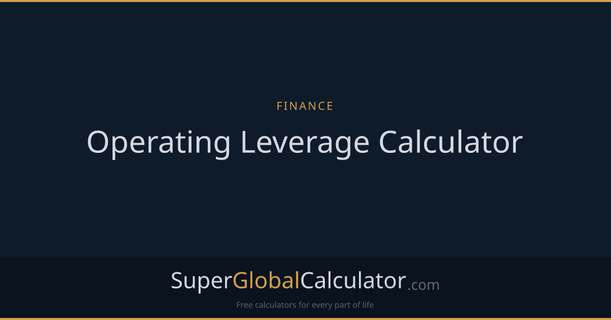 Operating Leverage Calculator