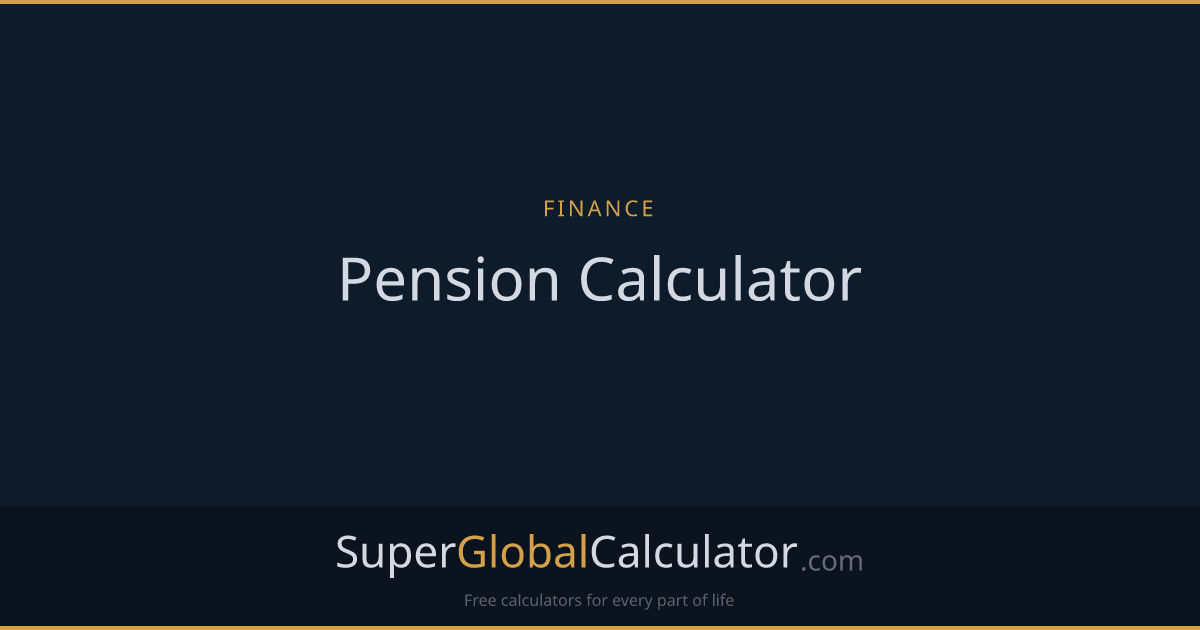Pension Calculator