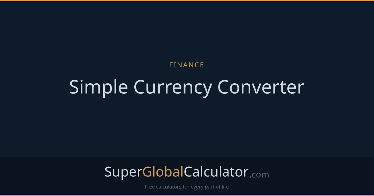 Simple Currency Converter