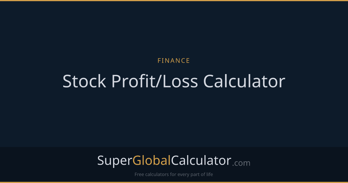 Stock Profit/Loss Calculator
