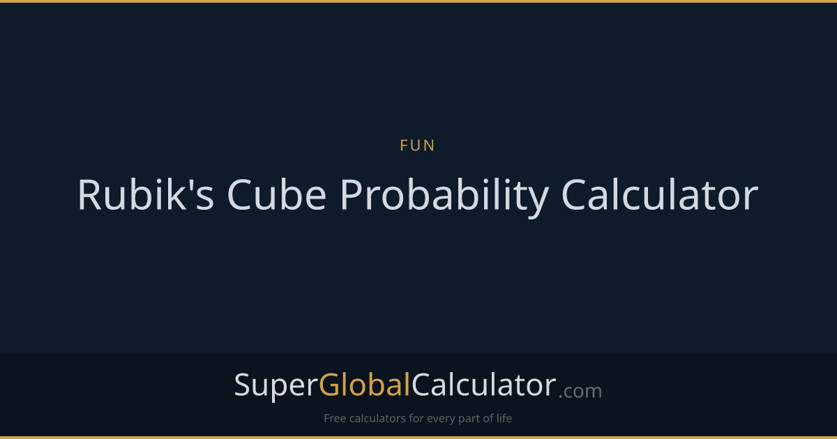 Rubik's Cube Probability Calculator