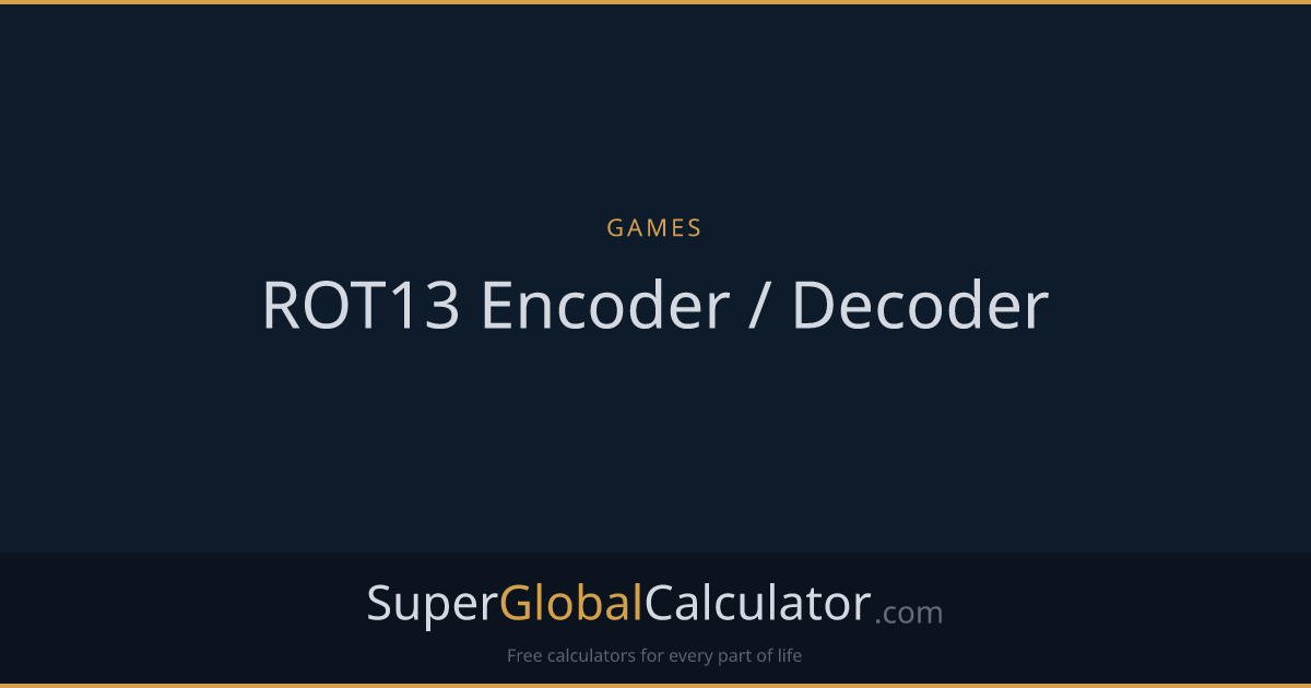 ROT13 Encoder / Decoder