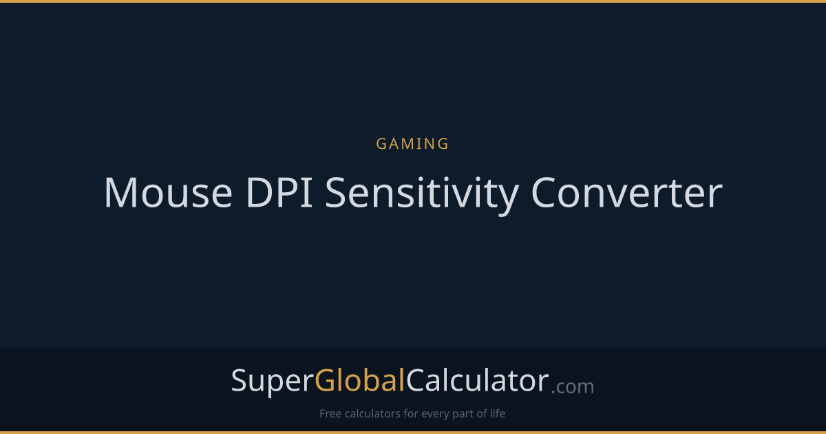Mouse DPI Sensitivity Converter