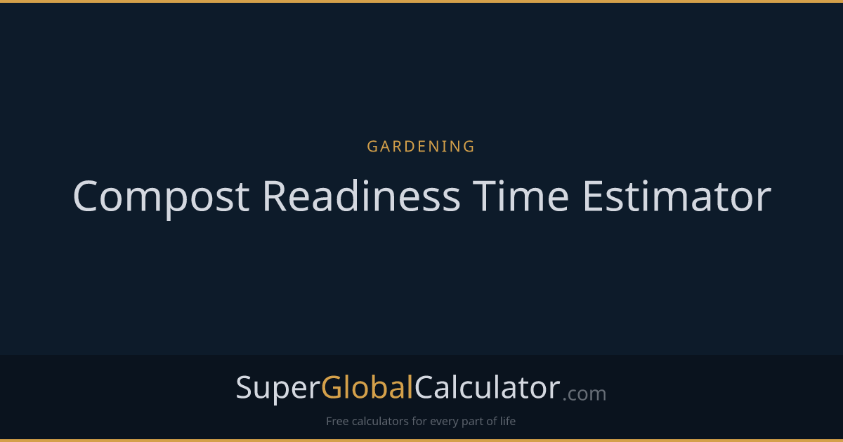Compost Readiness Time Estimator