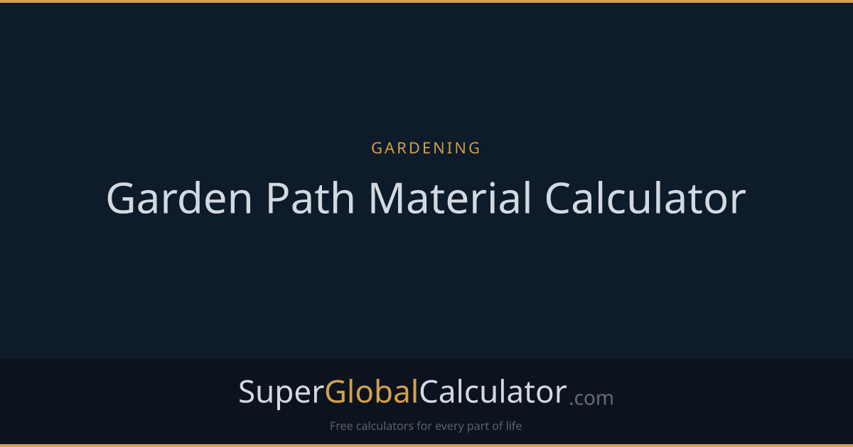 Garden Path Material Calculator