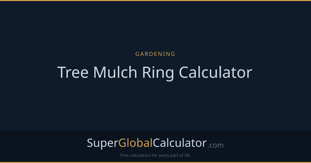 Tree Mulch Ring Calculator
